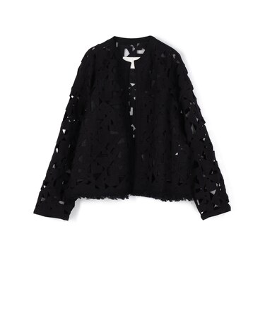 モザイクモチーフエンブロイダリー ノーカラージャケット