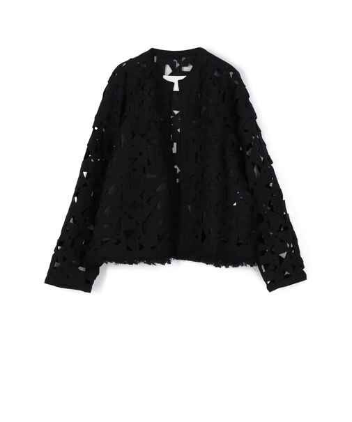 モザイクモチーフエンブロイダリー ノーカラージャケット