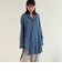 コットンライトデニム ロングシャツ