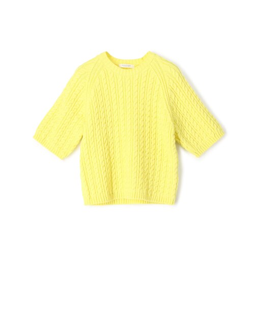 ハイブリットコットンケーブル ハーフスリーブプルオーバー