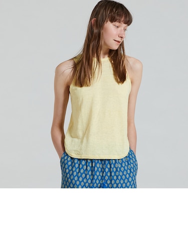 プレーンリネン アメリカンスリーブプルオーバー