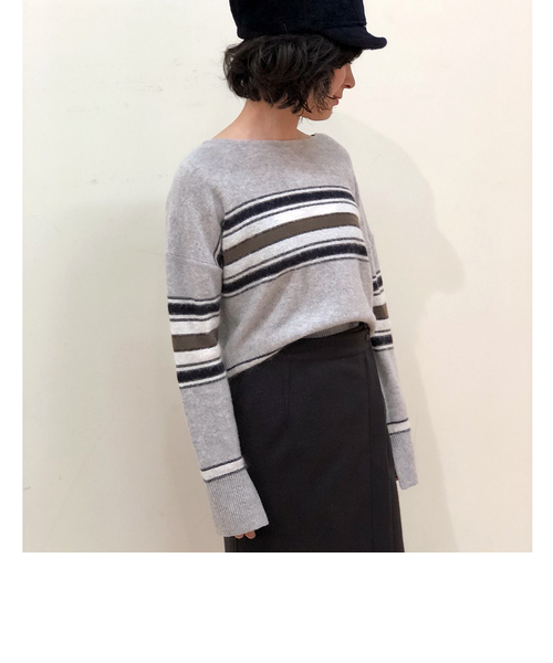 ウールカシミヤ ボートネックプルオーバー｜トゥモロ－ランドの