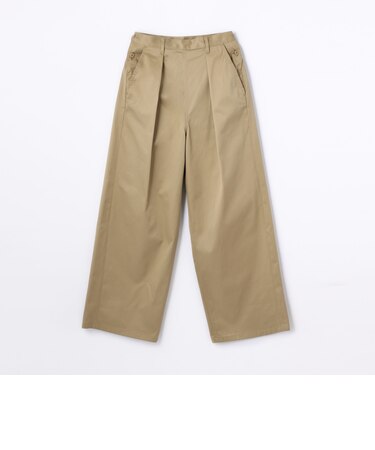 コットンチノ タックワイドパンツ