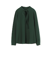 ポリエステルアムンゼン ボウタイブラウス