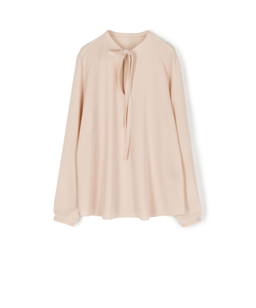 ポリエステルアムンゼン ボウタイブラウス