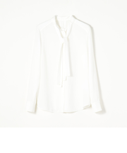 ポリエステルアムンゼン ボウタイブラウス