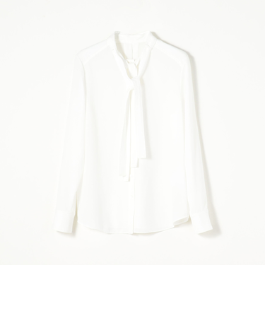 ポリエステルアムンゼン ボウタイブラウス