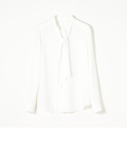 ポリエステルアムンゼン ボウタイブラウス