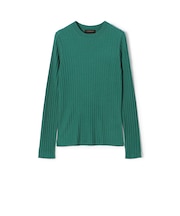 カシミヤシルクリブ クルーネックプルオーバー
