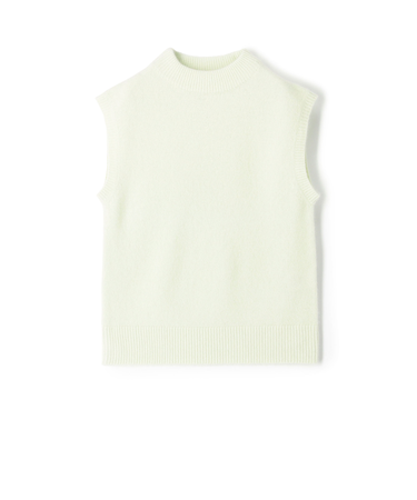 フラッフィーニット ビルドネックベスト