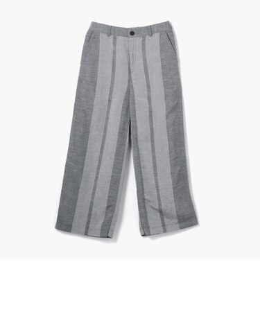 リネンキュプラ クロップドストレートパンツ