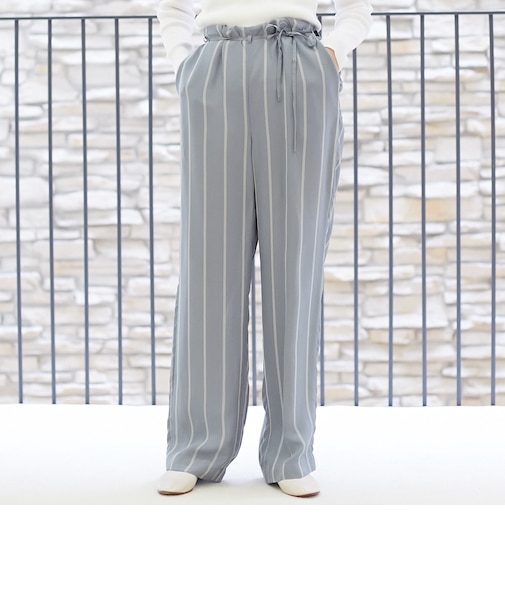 ドライレーヨン イージーセミワイドパンツ