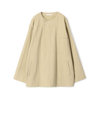 ビスコースリネンストレッチ ノーカラージャケット