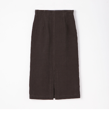 コットンコーデュロイ Iラインスカート