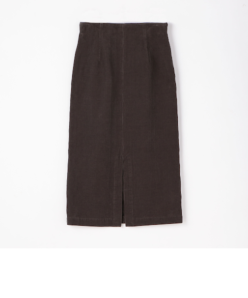コットンコーデュロイ Iラインスカート