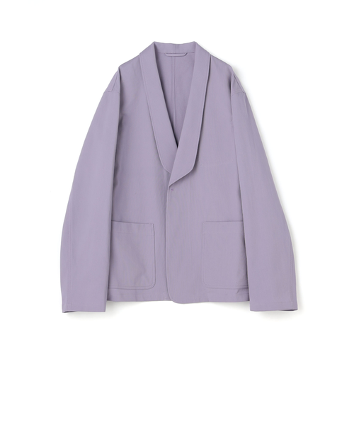 ピュアホワイト　コットン　ビジュージャケット　M リボンツイード ノーカラージャケット レディス Purelast(ピュアラスト