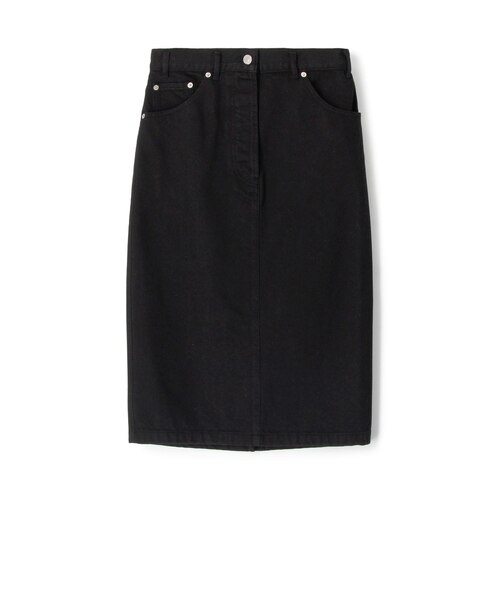 DRIES VAN NOTEN SILVAT 9395 コットンデニム Iラインスカート
