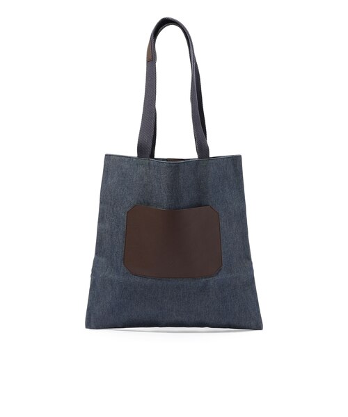 Helene Nepomiatzi TOTE BAG WITH LEATHE トートバッグ｜トゥモロ