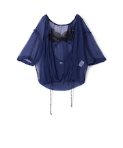 DRIES VAN NOTEN CARMEN 4276 シースルー ギャザーブラウス