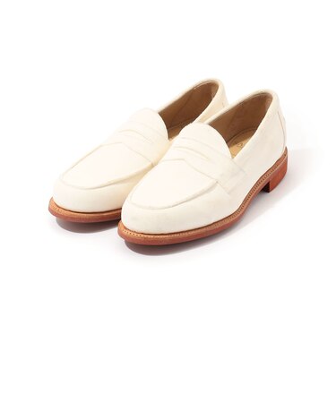 【別注】SANDERS BUTT SEAM LOAFER ホワイトバックス ローファー