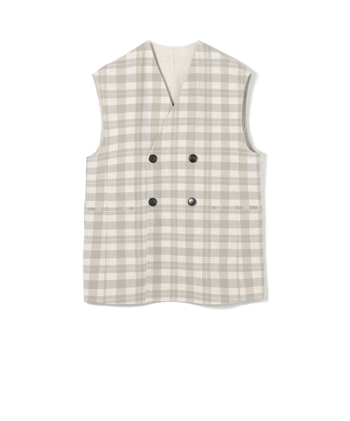 プレーンダブルフェイス リバーシブルジレ｜トゥモロ－ランドの