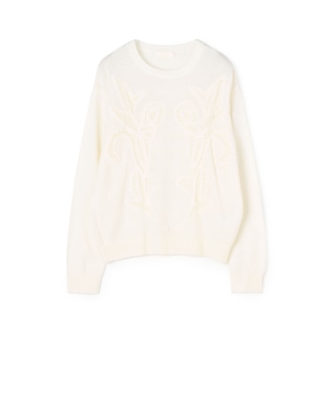 バテンレース クルーネックプルオーバー