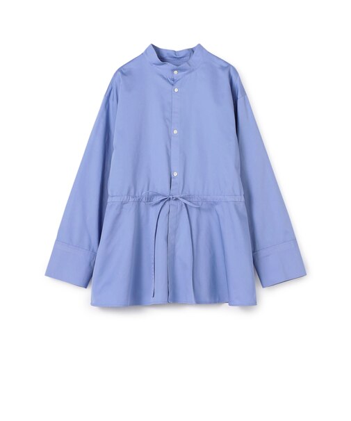 ソフトコットンサテン ペプラムブラウス