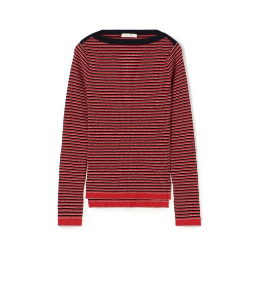 コットンリブ ボートネックプルオーバー