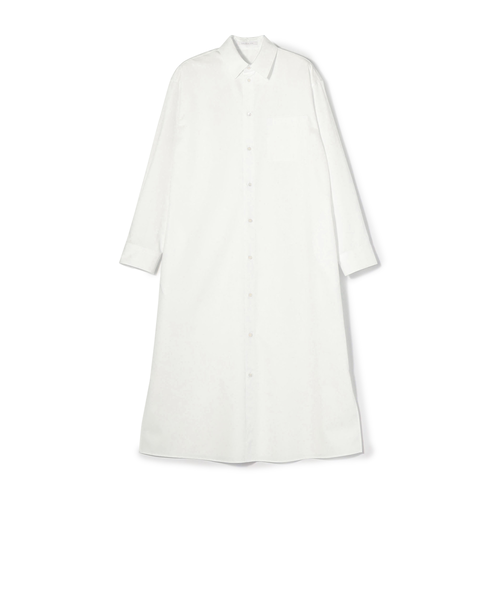 ハイカウントサテン ロングシャツワンピース｜トゥモロ－ランドの