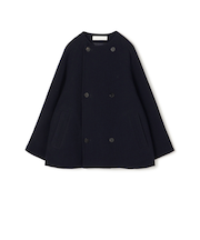 ランダムウール カラーレスショートトレンチコート