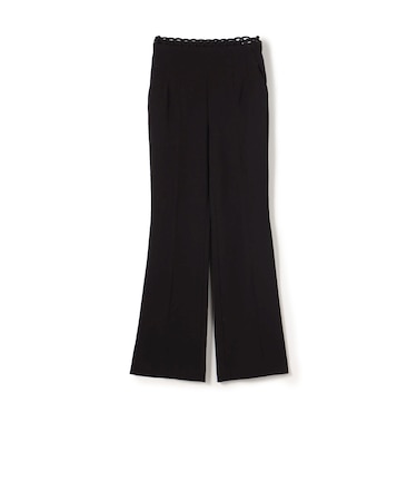 Mame Kurogouchi Stretched Triacetate Basket Pattern Trousers
