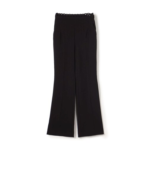 Mame Kurogouchi Stretched Triacetate Basket Pattern Trousers