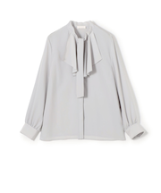 クリアデシン フリルボウタイブラウス