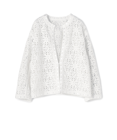 サークルモチーフエンブロイダリー クルーネックジャケット