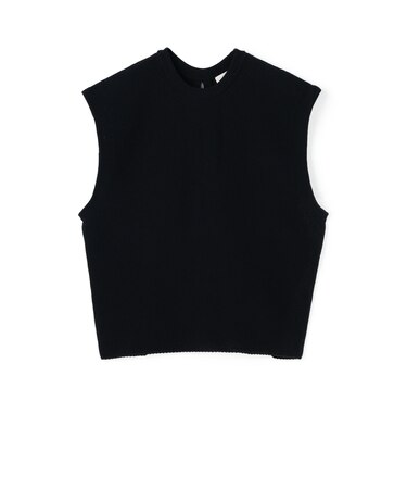 モスステッチ バックオープンベスト