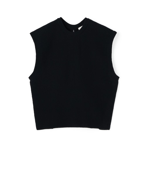 モスステッチ バックオープンベスト