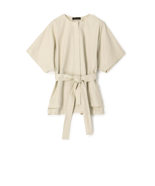 コットンギャバジン ベルテッドシャツ 一部WEB先行予約】コットンギャバジン ベルテッドシャツ