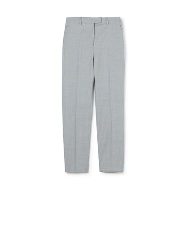 シャイニーピンポイント テーパードパンツ