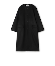 カシミヤビーバー クルーネックロングコート