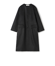 カシミヤビーバー クルーネックロングコート