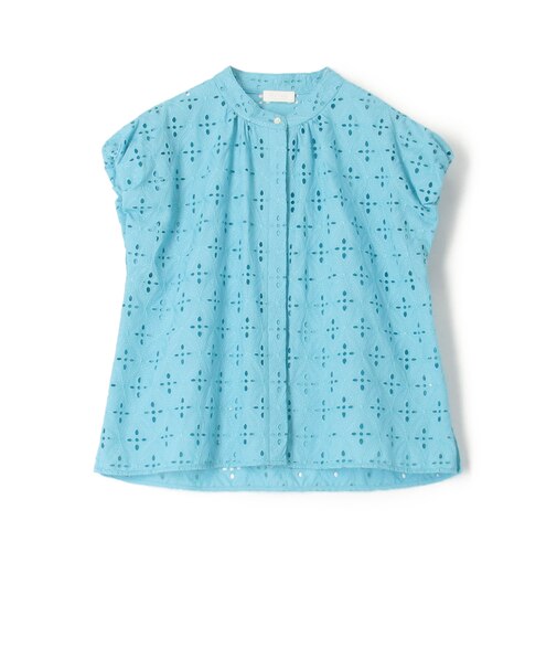 ロロンフラワーエンブロイダリー フレンチスリーブブラウス