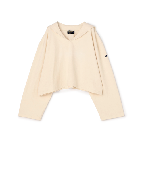 【新品タグ付き】LE MINOR セーラーカラープルオーバー　ライトベージュ 別注】LE MINOR セーラーカラープルオーバー｜トゥモロ－ランドの