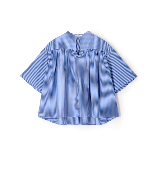 コットンブロード ギャザーブラウス