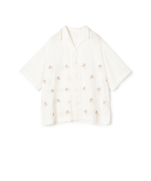 美品 トゥモローランド エンブロイダリーハーフスリーブシャツ TOMORROWLAND （トゥモローランド）の「プチスクエアエンブロイ