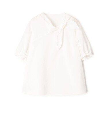 プロセスドコットン スカーフタイブラウス