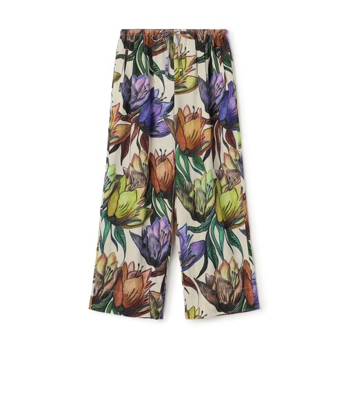 アルジダプリント タックワイドパンツ