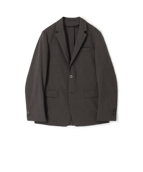 ウールポリエステル シングルブレステッド2Bジャケット｜トゥモロ