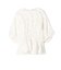 シャーリングジャカード パフスリーブブラウス