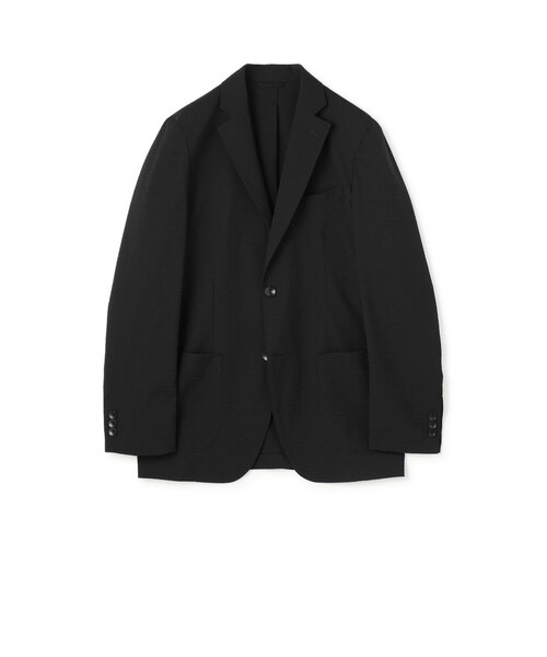 ポリエステルウールサッカー シングルブレステッド2Bジャケット