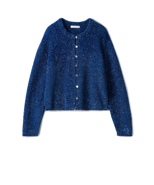 ルレックスシェニール クルーネックカーディガン